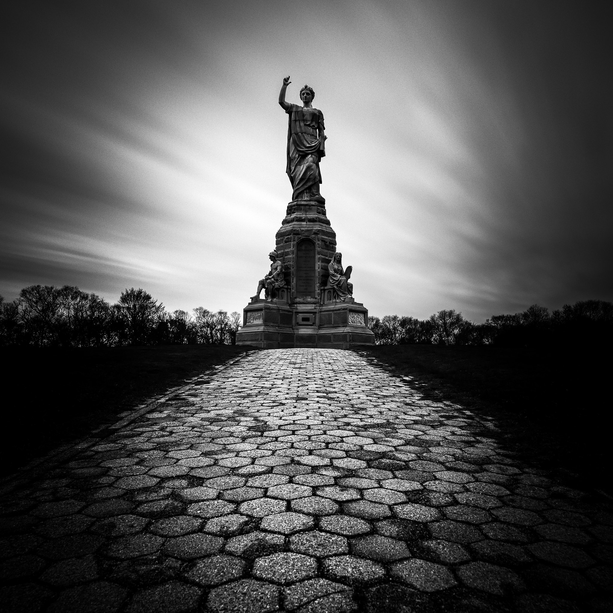 Sony a7 + Sony 20mm F2.8 sample photo. National monument to the forefathers, plymouth, ma photography