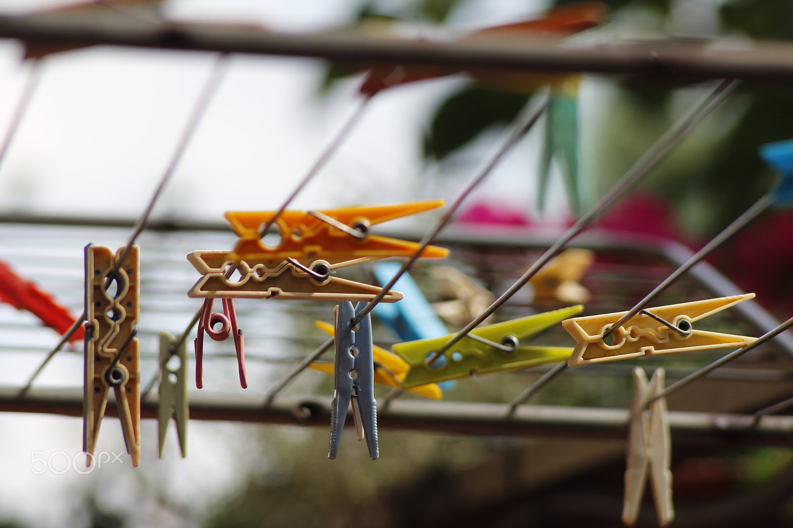 Canon EF 70-210mm f/3.5-4.5 USM sample photo. Clothespin photography