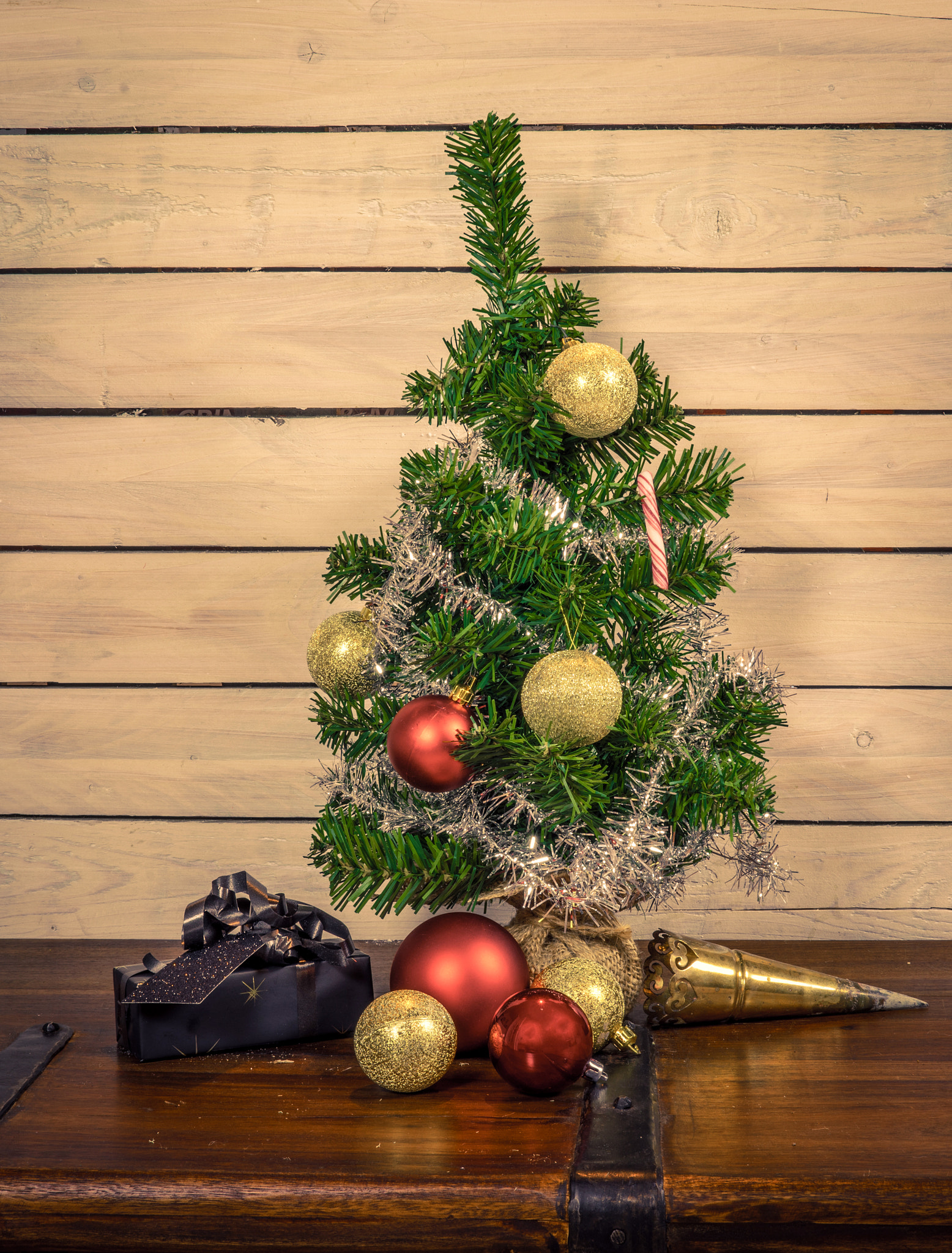 Sony a7R + Sony 50mm F1.4 sample photo. Shiny baubles under a christmas tree photography