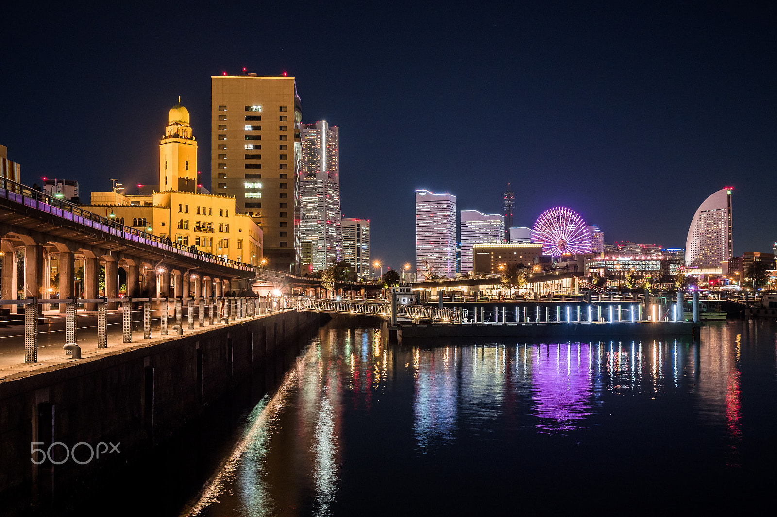 Olympus PEN E-PL7 + Olympus M.Zuiko Digital 17mm F1.8 sample photo. Beautiful night in yokohama,japan photography