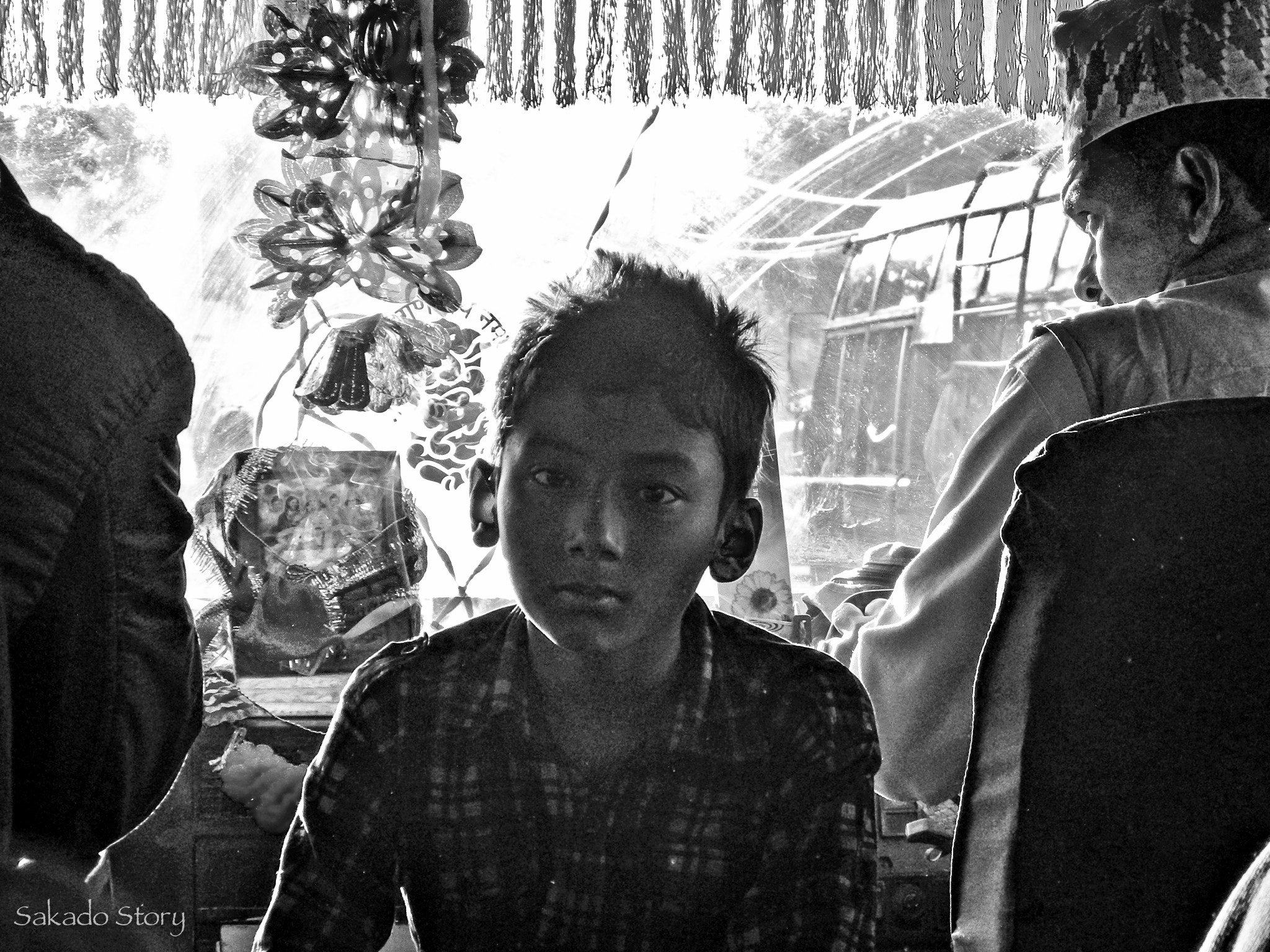 Pentax Optio WG-2 sample photo. Nepal bus kid photography