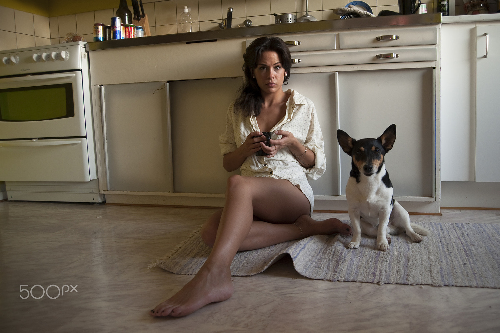 AF Zoom-Nikkor 28-70mm f/3.5-4.5 sample photo. Woman on floor photography