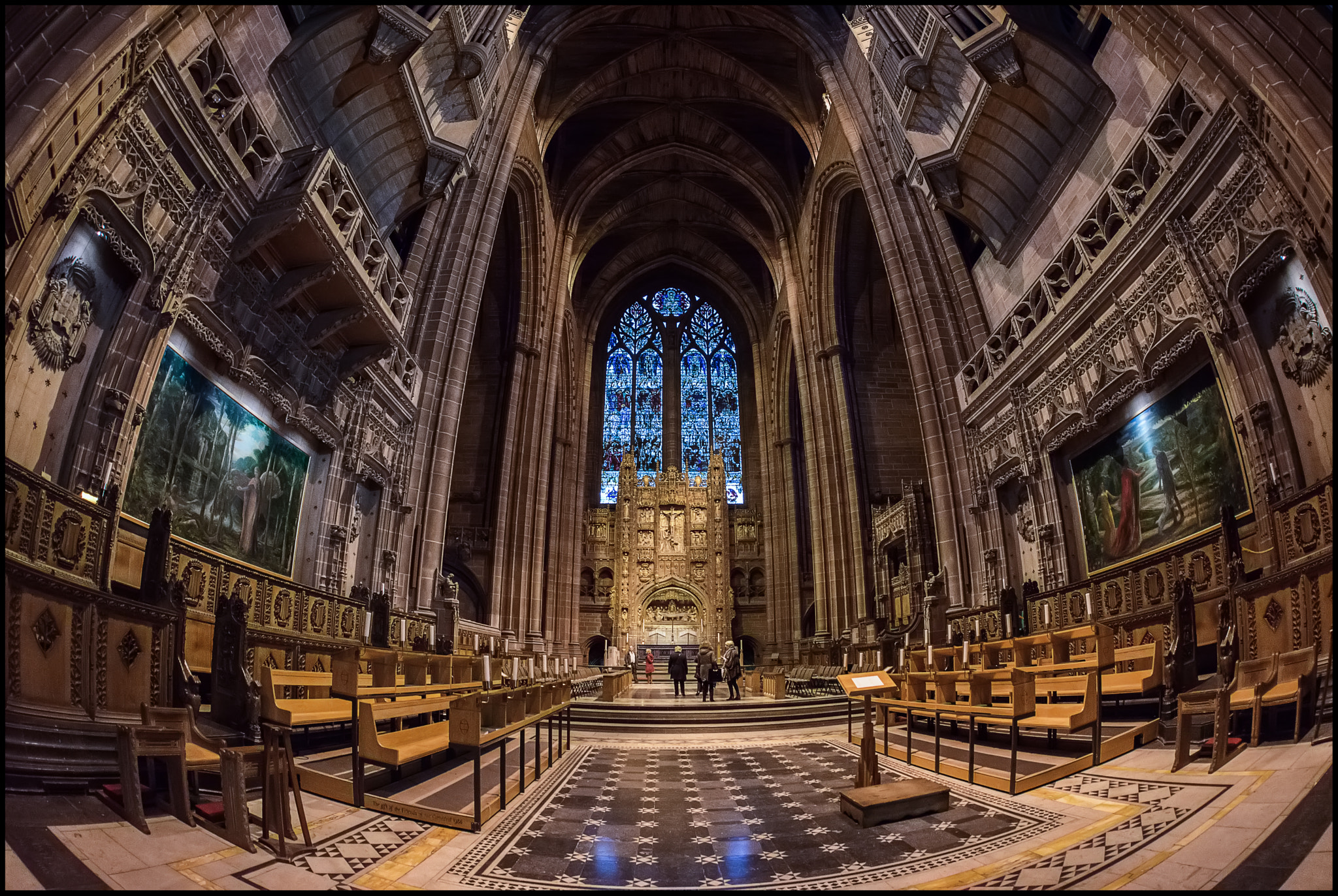 Nikon D610 + Sigma 15mm F2.8 EX DG Diagonal Fisheye sample photo. Liverpool cathedral photography