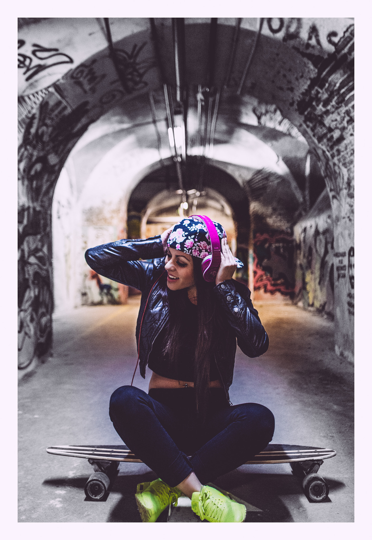 Nikon D7100 + Sigma 24mm F1.8 EX DG Aspherical Macro sample photo. Skater girl photography