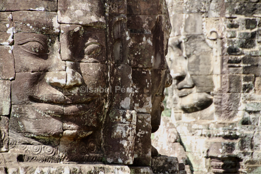 Canon EOS 7D + Canon 18-270mm sample photo. Bayón faces. photography