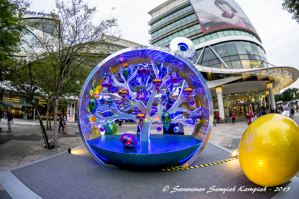 Nikon D3300 + Samyang 8mm F3.5 Aspherical IF MC Fisheye sample photo. Decorations-plaza singapura photography