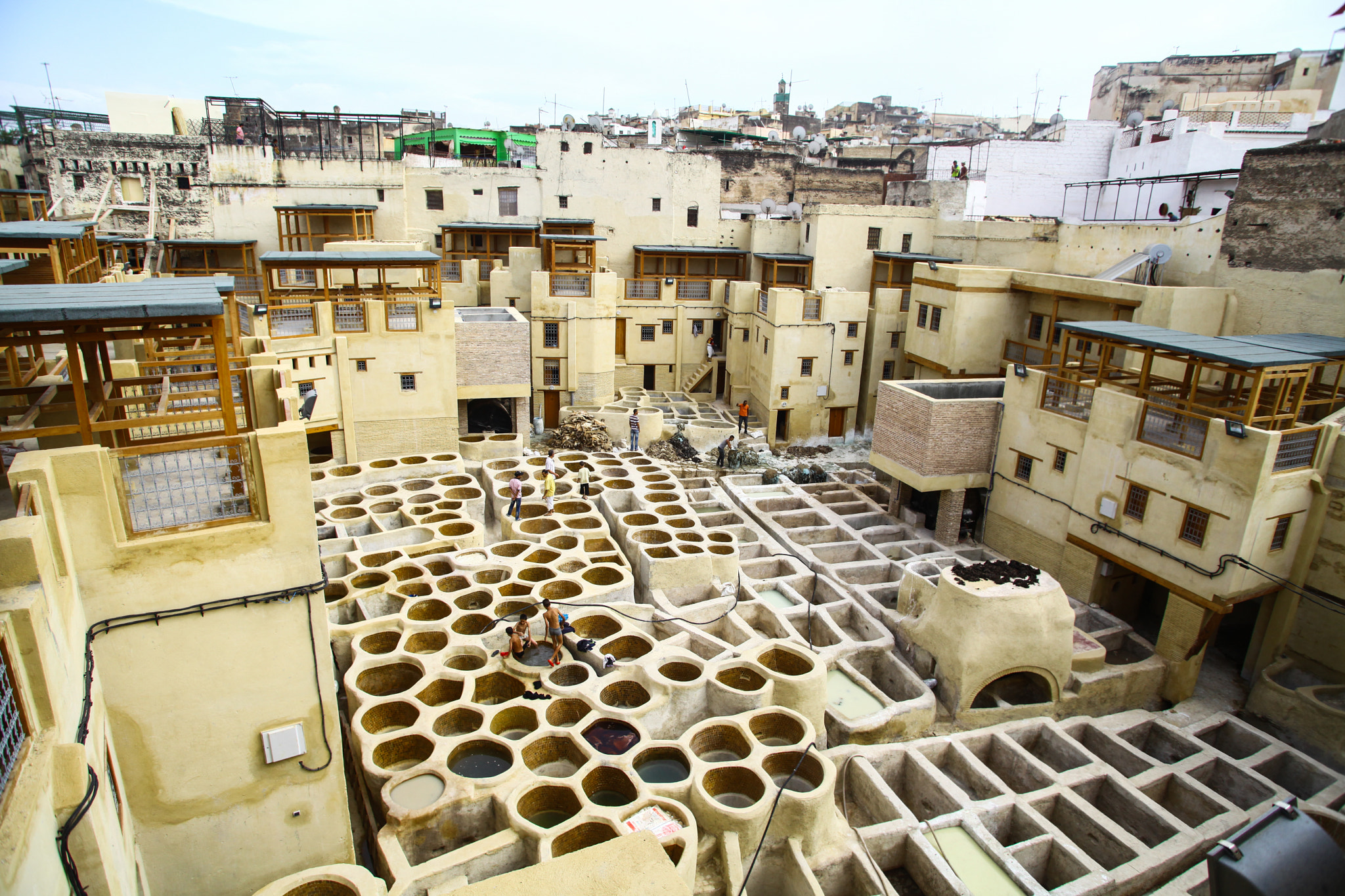 Canon EF 20-35mm f/2.8L sample photo. Tannery in fez, morocco photography