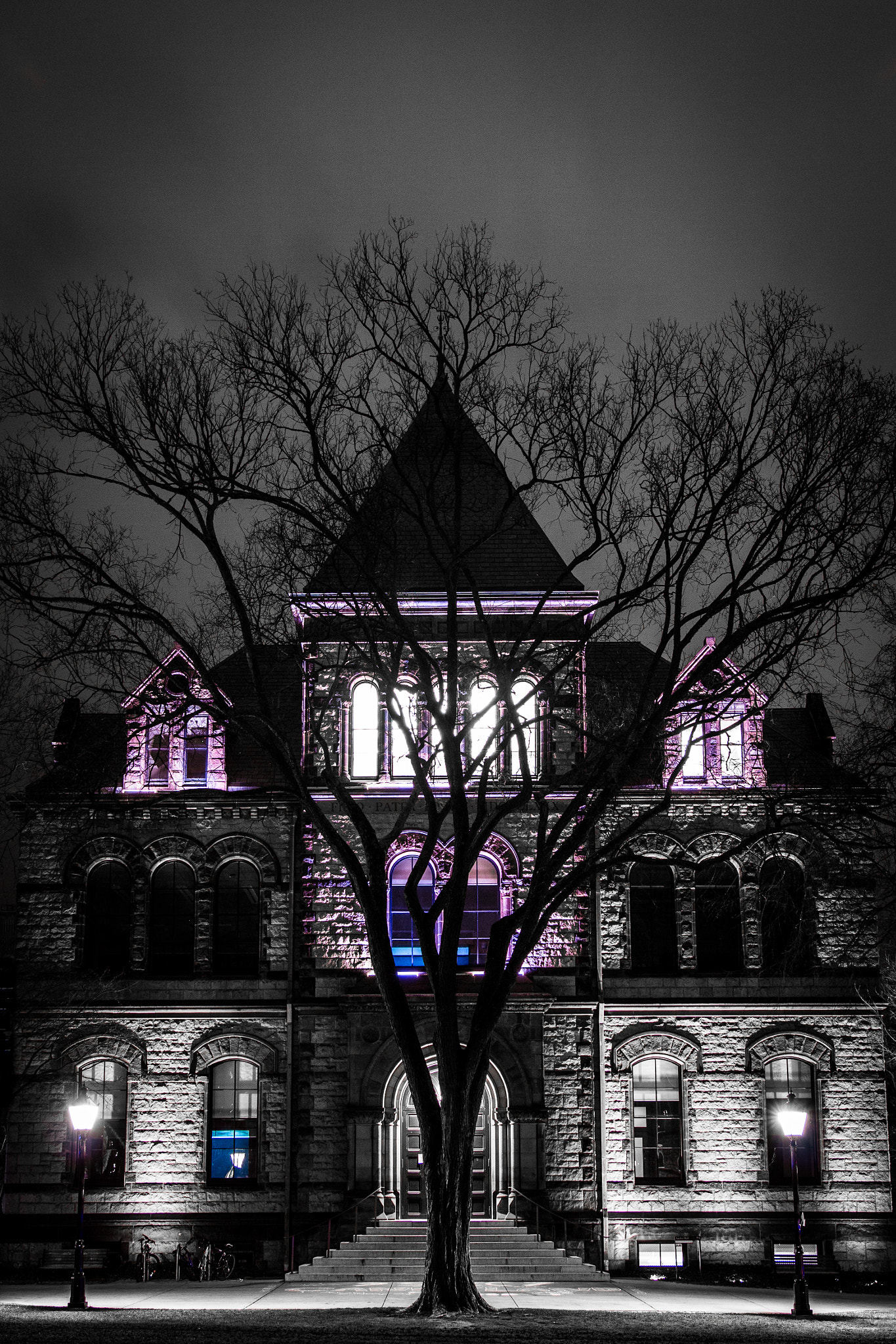 Sigma 18-35mm f/1.8 DC HSM sample photo. Brown building at night photography