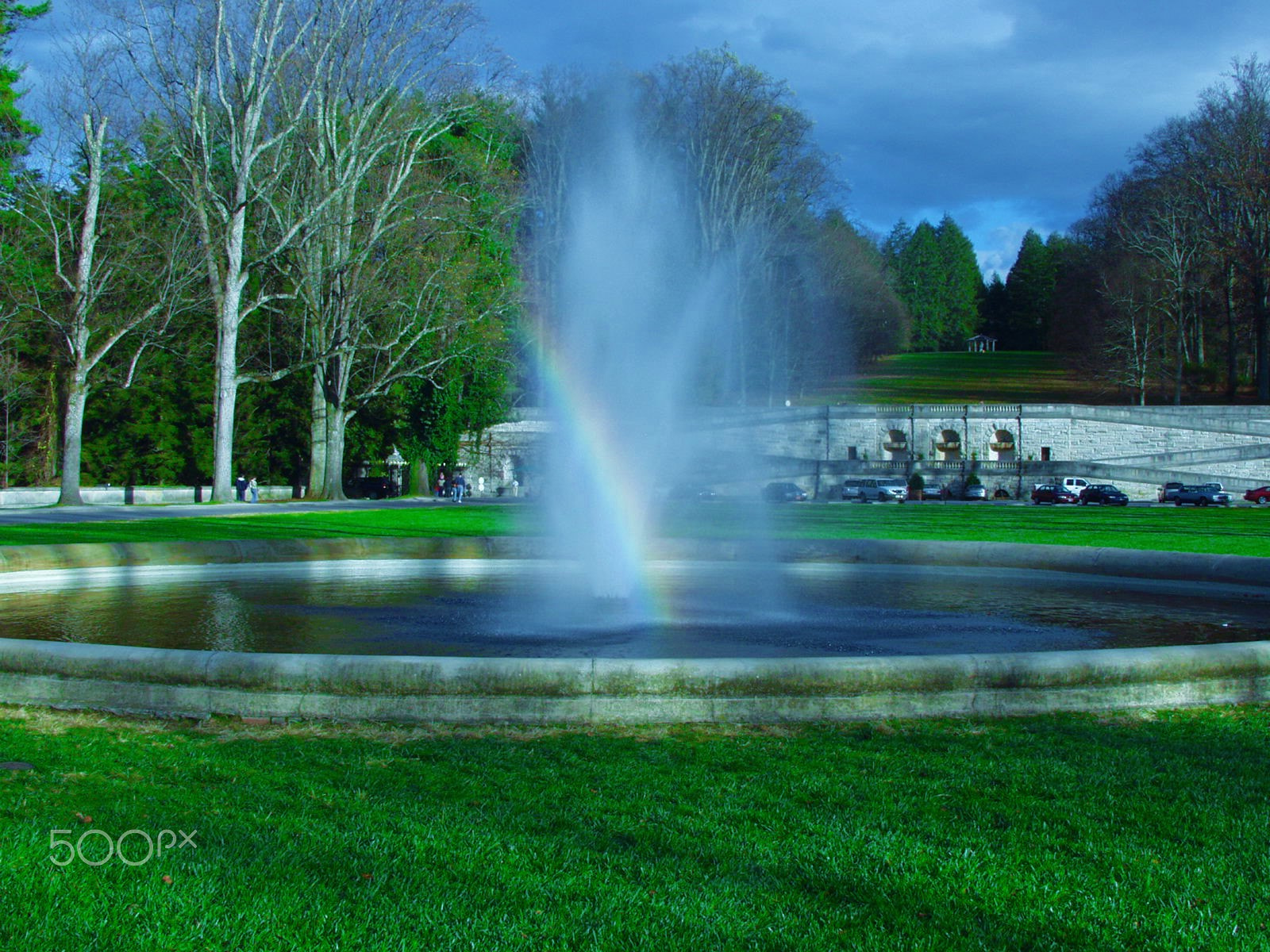 Olympus E-10 sample photo. Biltmore house fountain photography
