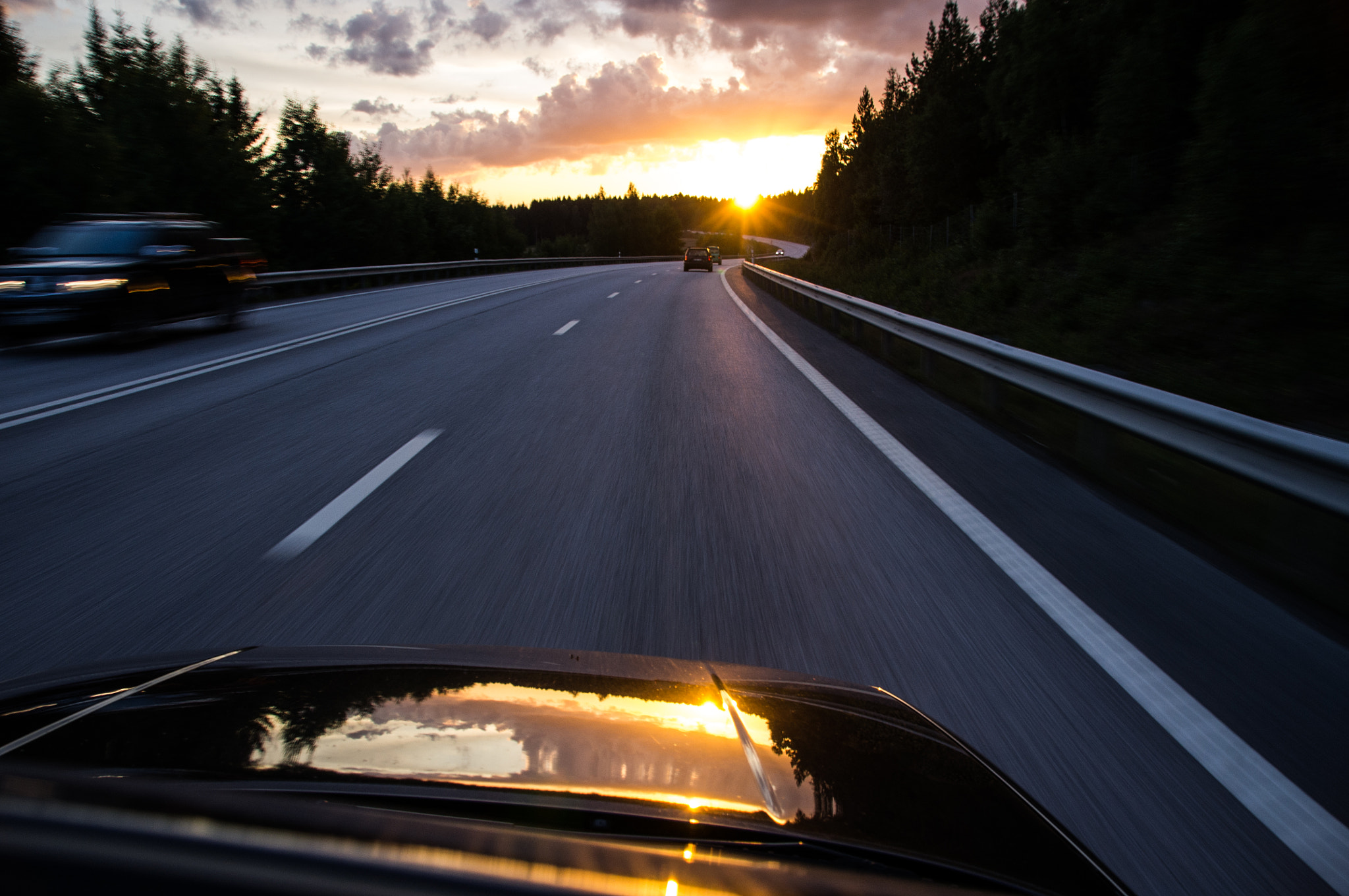 Sigma 18-200mm F3.5-6.3 II DC OS HSM sample photo. Driving into the sunset photography