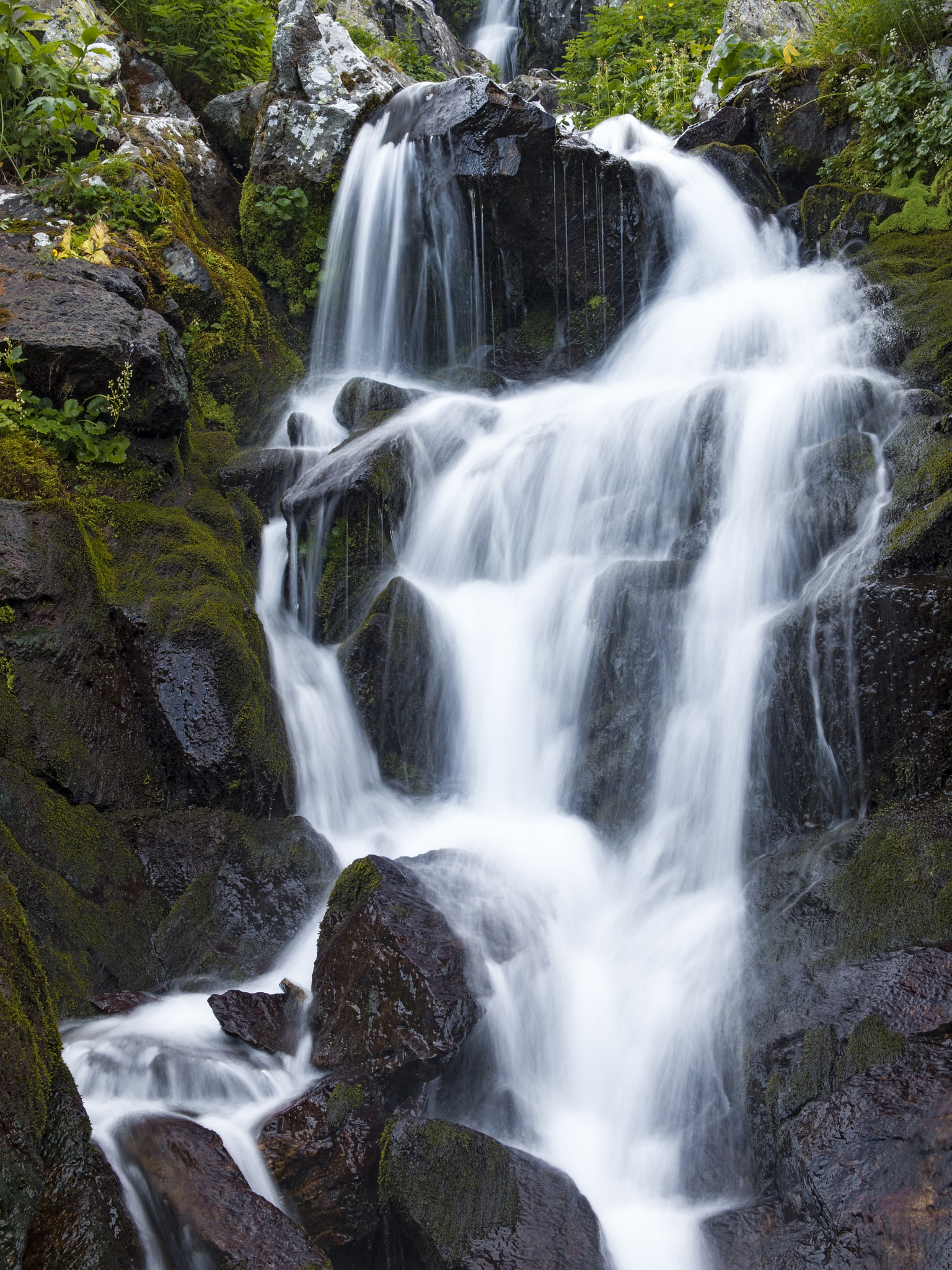 Olympus E-30 + OLYMPUS 14-54mm Lens sample photo. Waterfall in the mountains photography