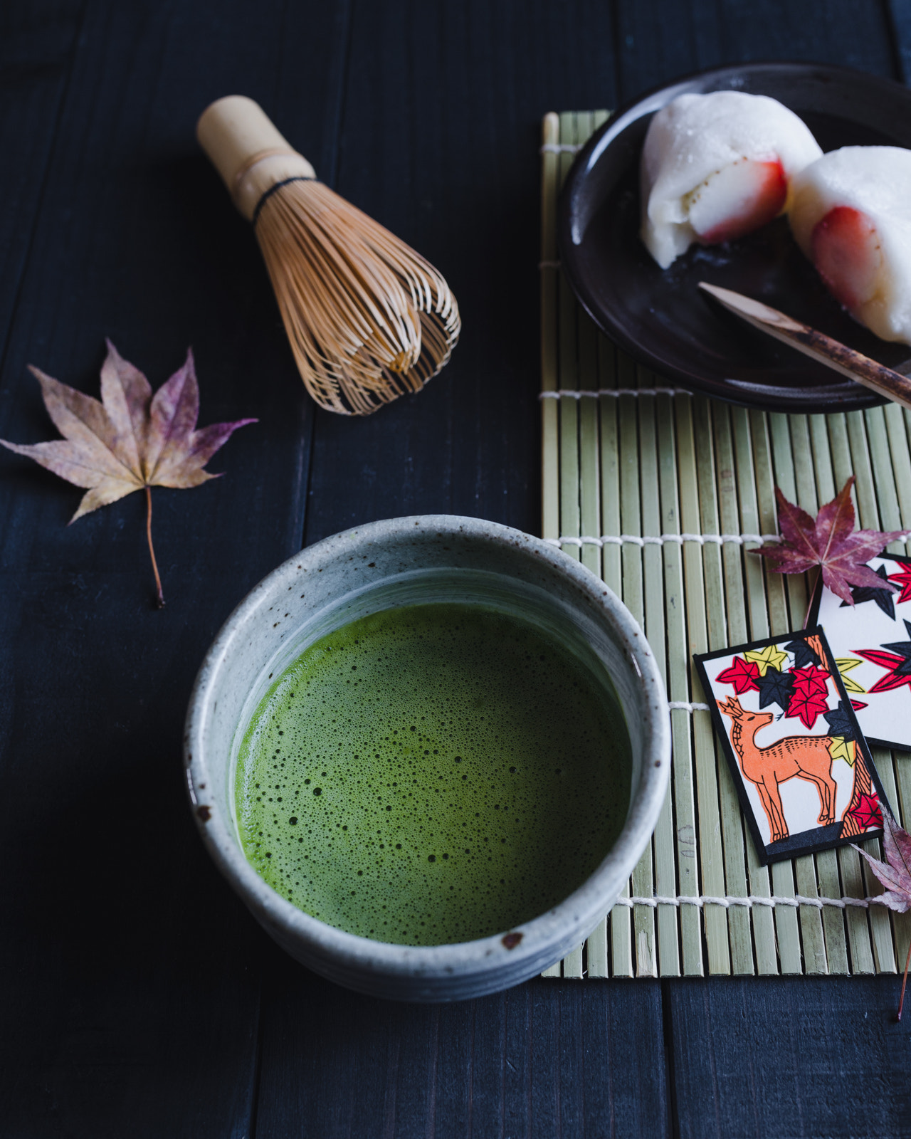 Nikon D610 + AF-S Nikkor 35mm f/1.8G sample photo. Formy matcha with japanese rice cake. photography