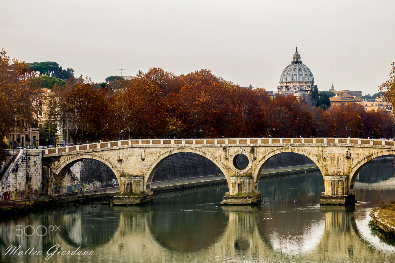 Sigma 55-200mm f/4-5.6 DC sample photo. Ponte sisto e san pietro photography