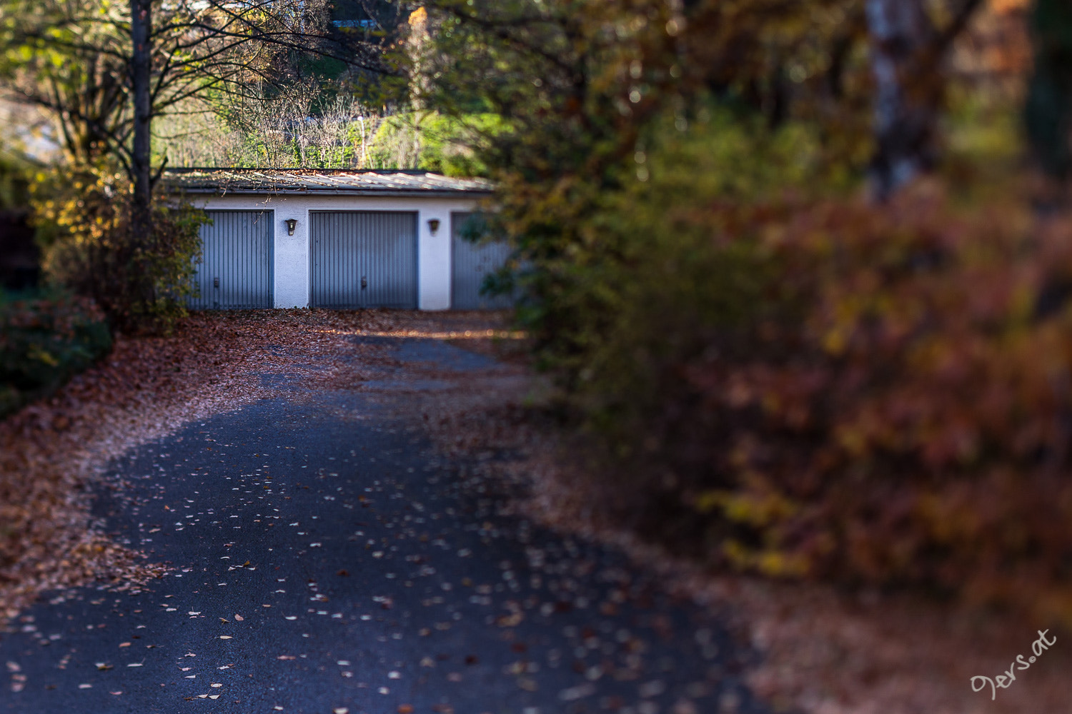 Canon EOS 6D + Canon TS-E 45mm F2.8 Tilt-Shift sample photo. Garage in autumn photography