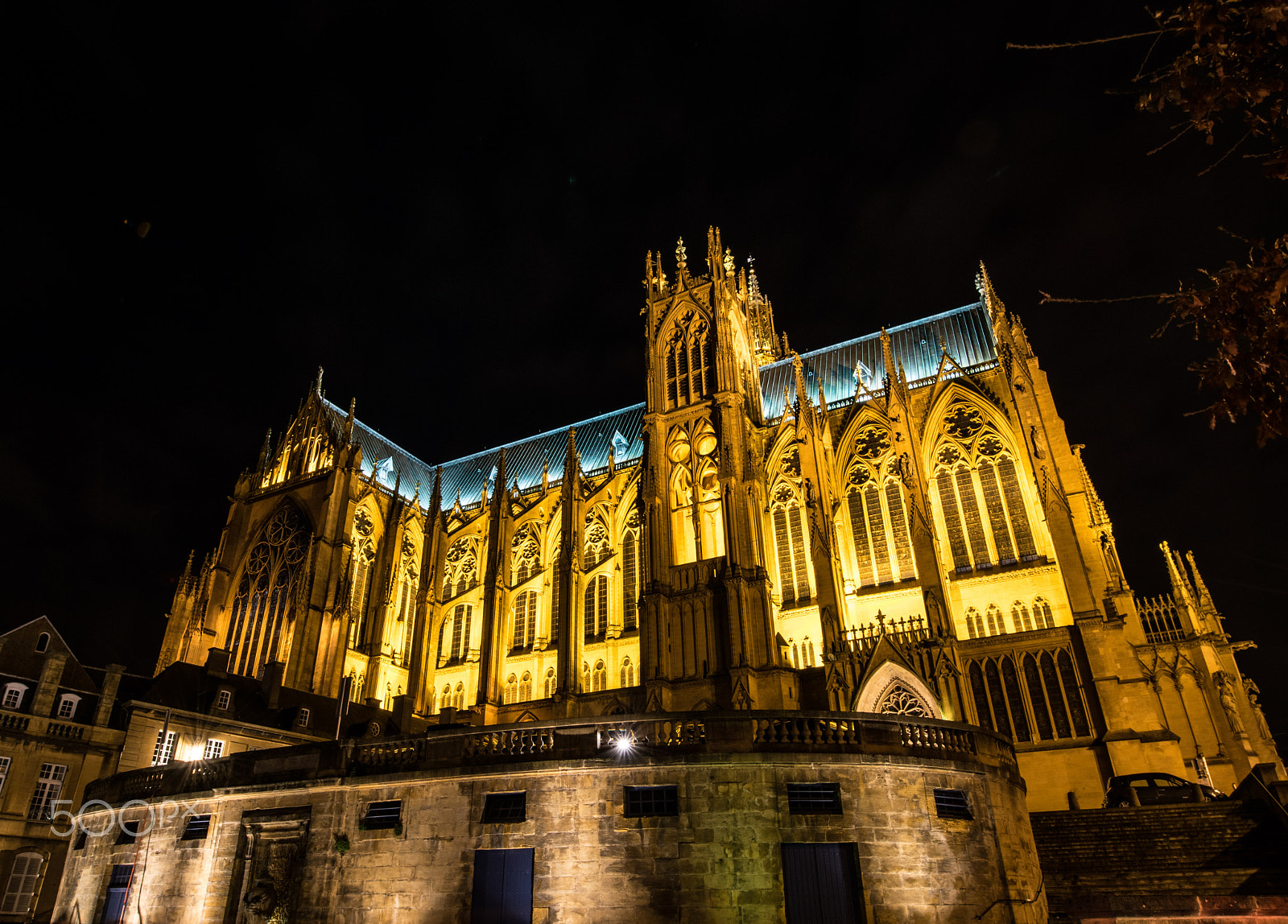 Nikon AF-S Nikkor 14-24mm F2.8G ED sample photo. Metz cathedral by night - france photography