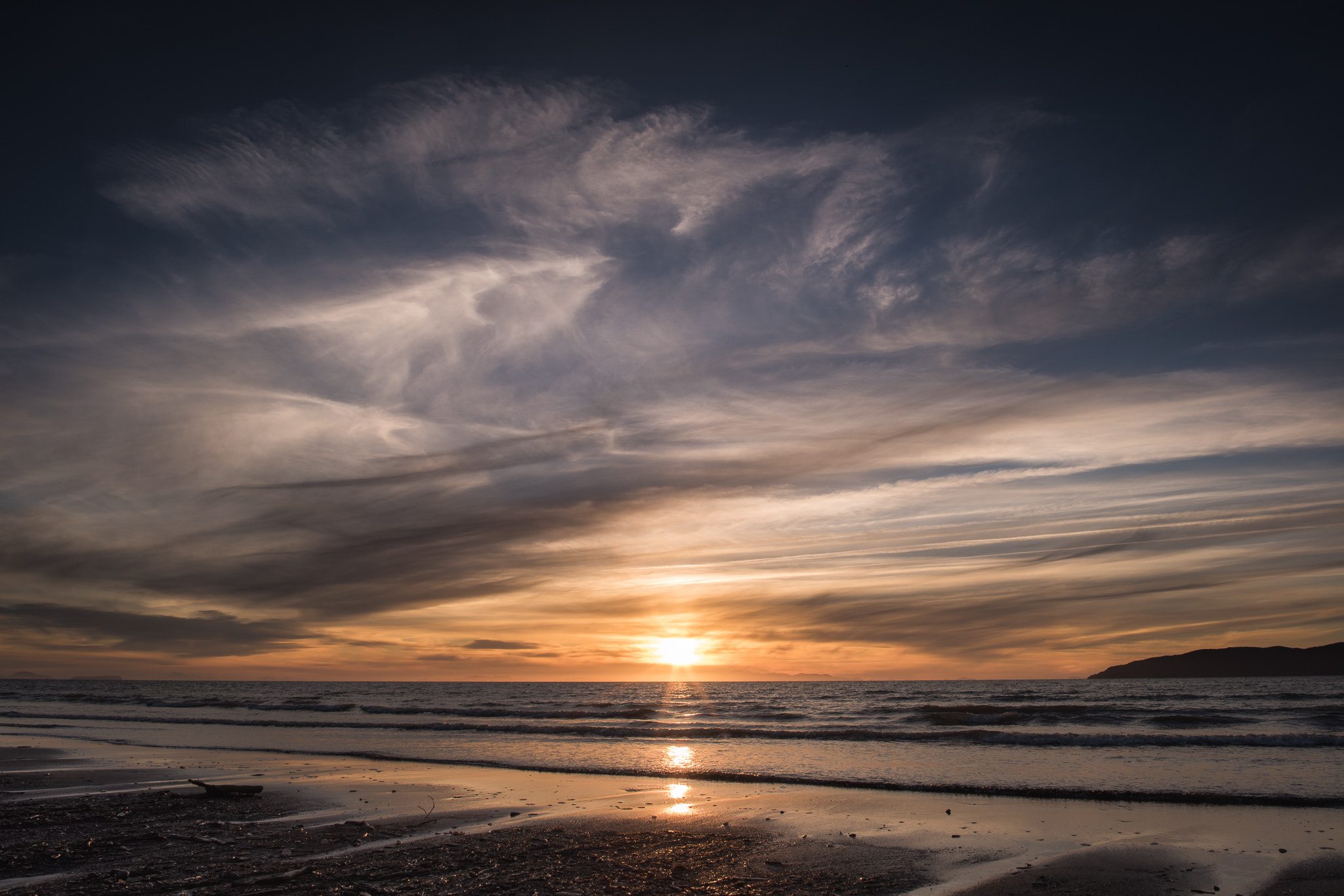 Samyang 12mm F2.8 ED AS NCS Fisheye sample photo. Kapiti sunset photography