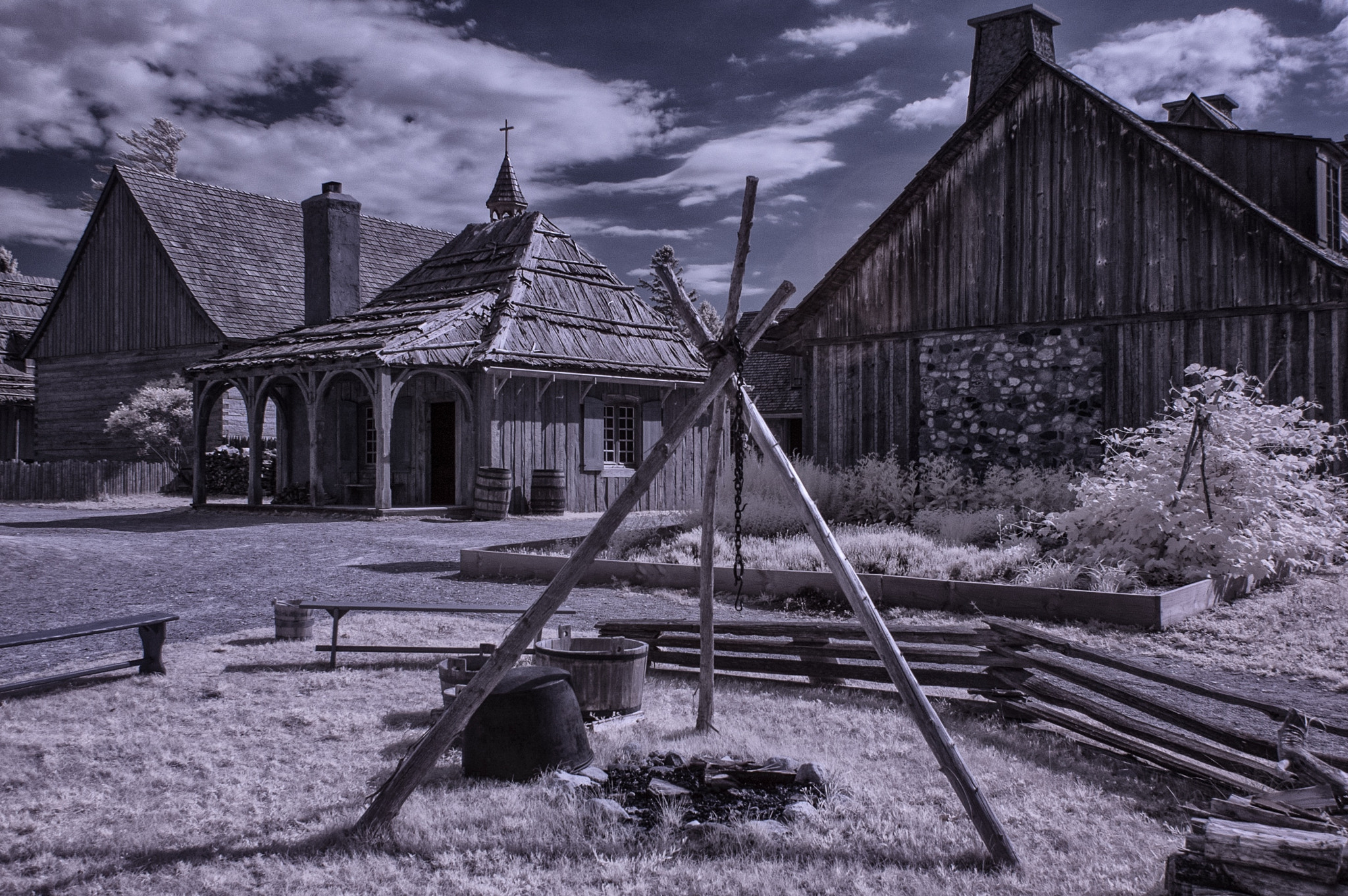 Nikon D70 sample photo. Fort michilimackinac ir photography