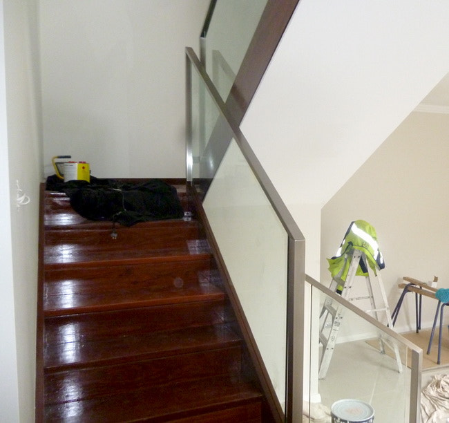 Panasonic DMC-FH2 sample photo. Glass balustrade in sydney photography