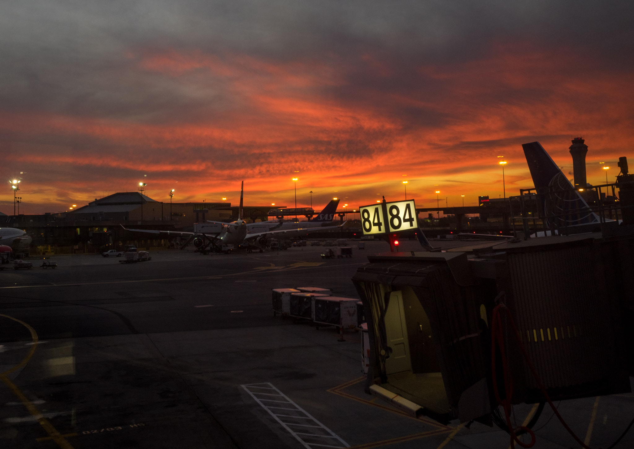 sunset at gate 84