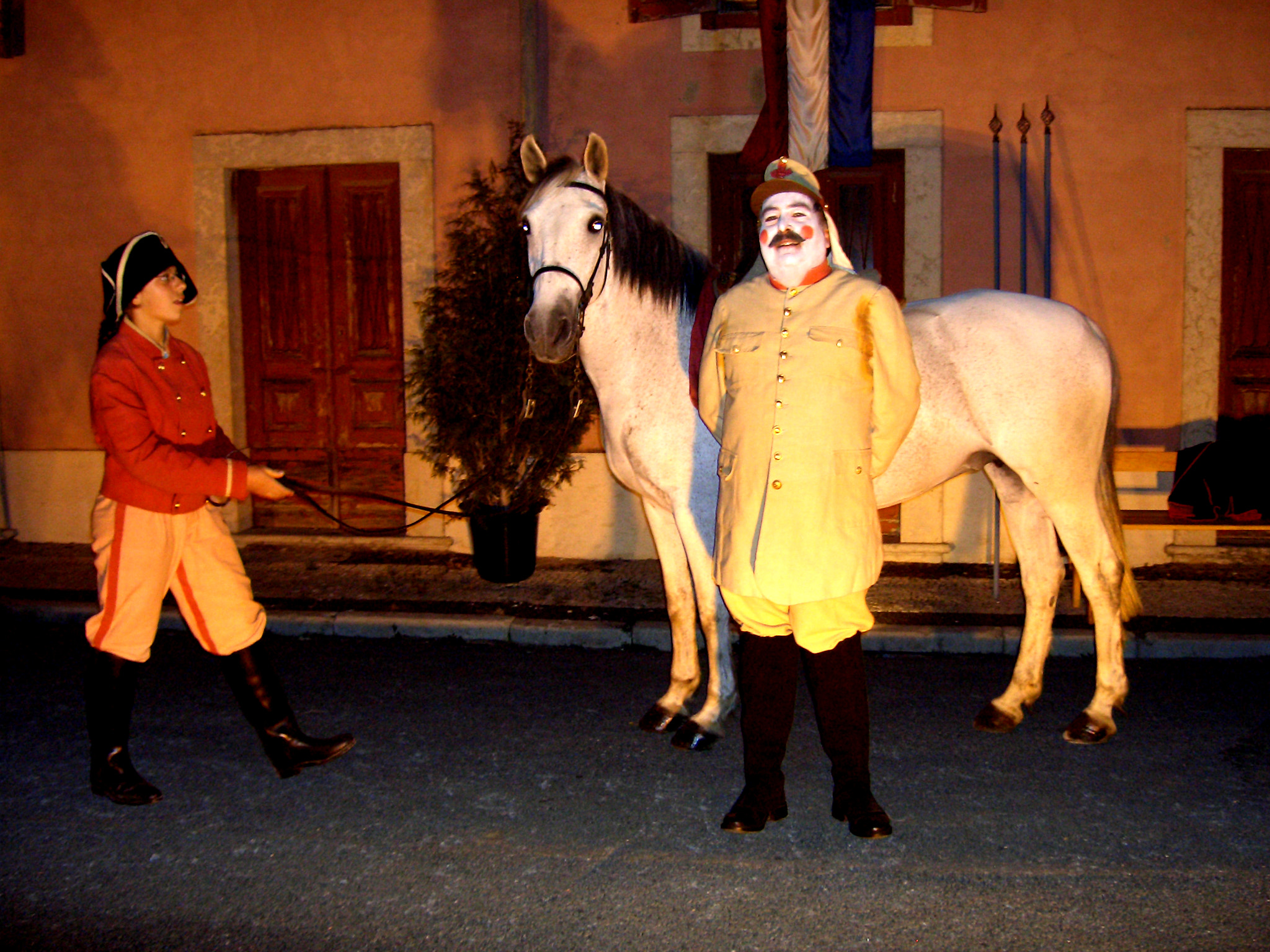 CASIO QV-R51 sample photo. __the officer and his white horse__ photography