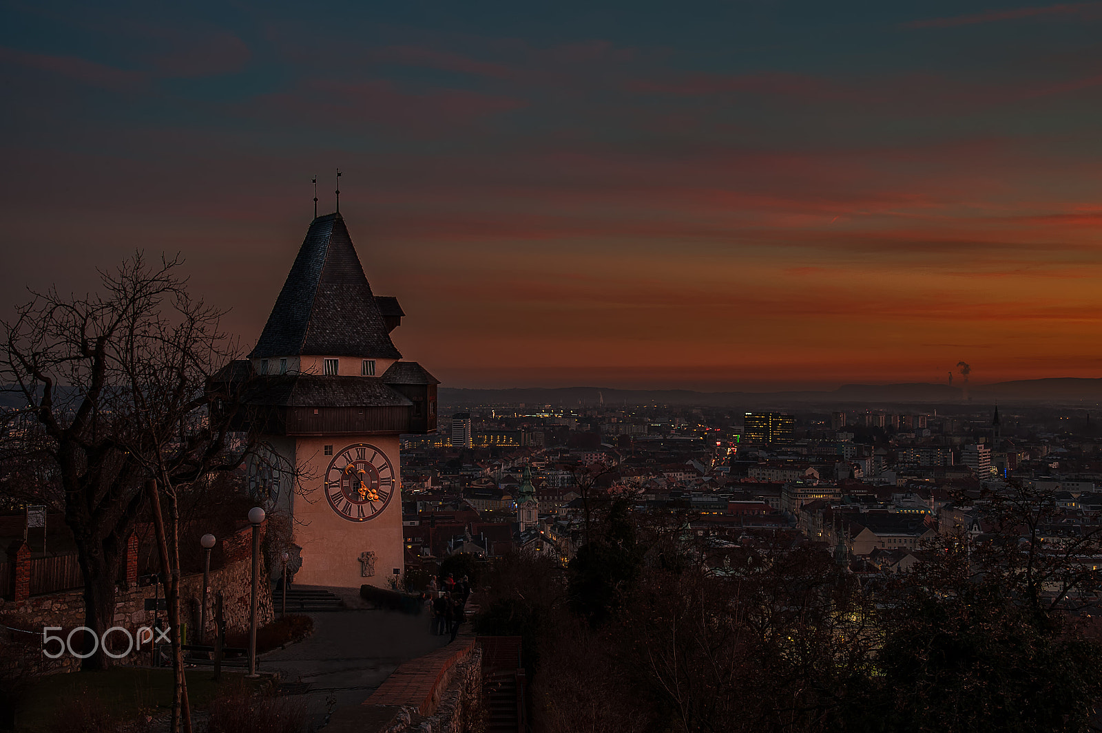 Nikon D3 sample photo. The clock tower of graz photography
