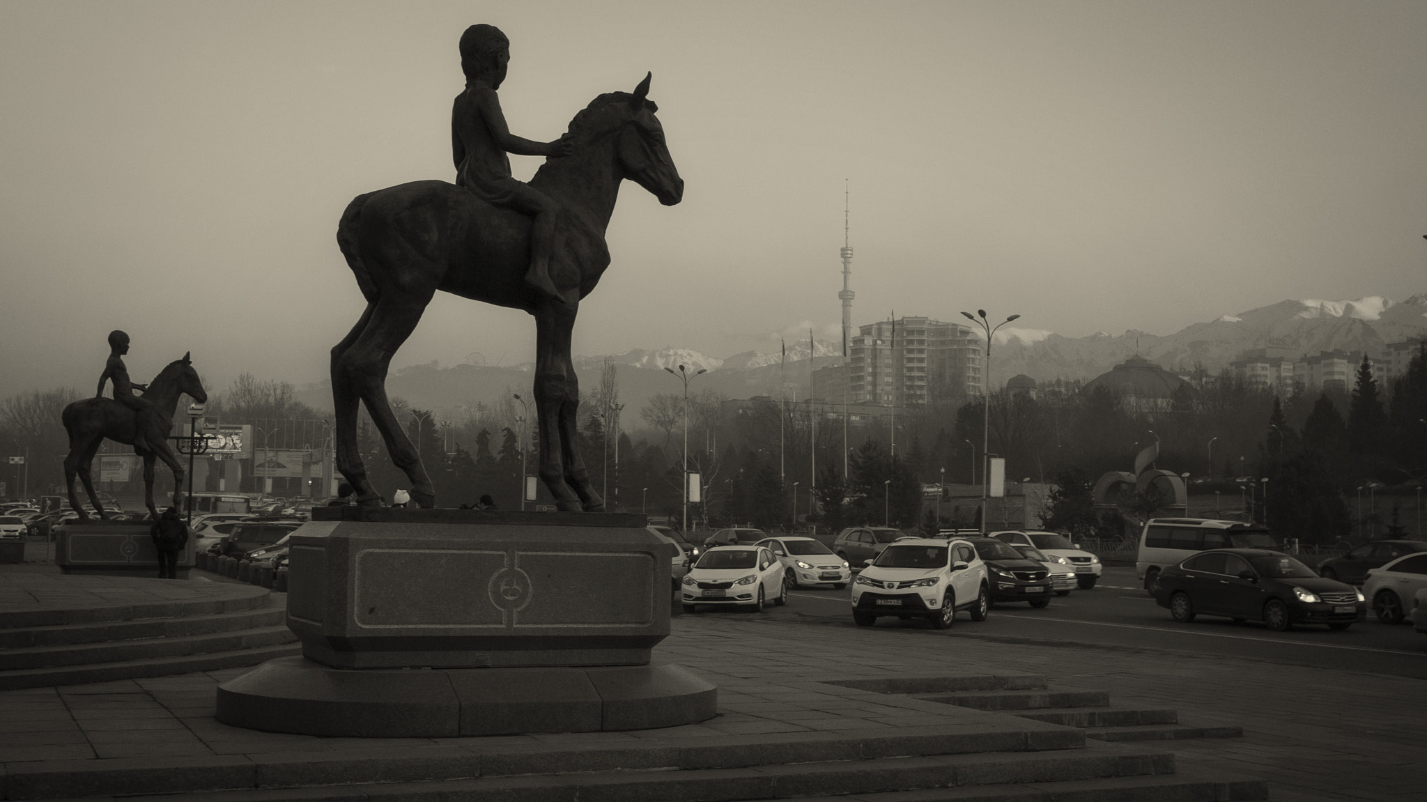 Panasonic Lumix DMC-GF3 + Panasonic Lumix G 20mm F1.7 ASPH sample photo. Almaty skyline photography