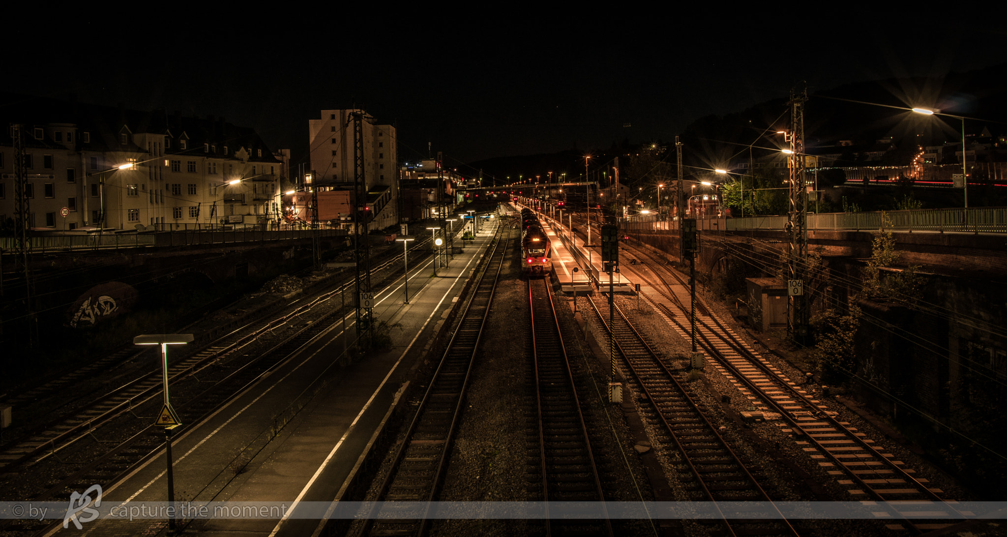 Pentax smc DA 15mm F4 ED AL Limited sample photo. Trainstation in siegen by night photography