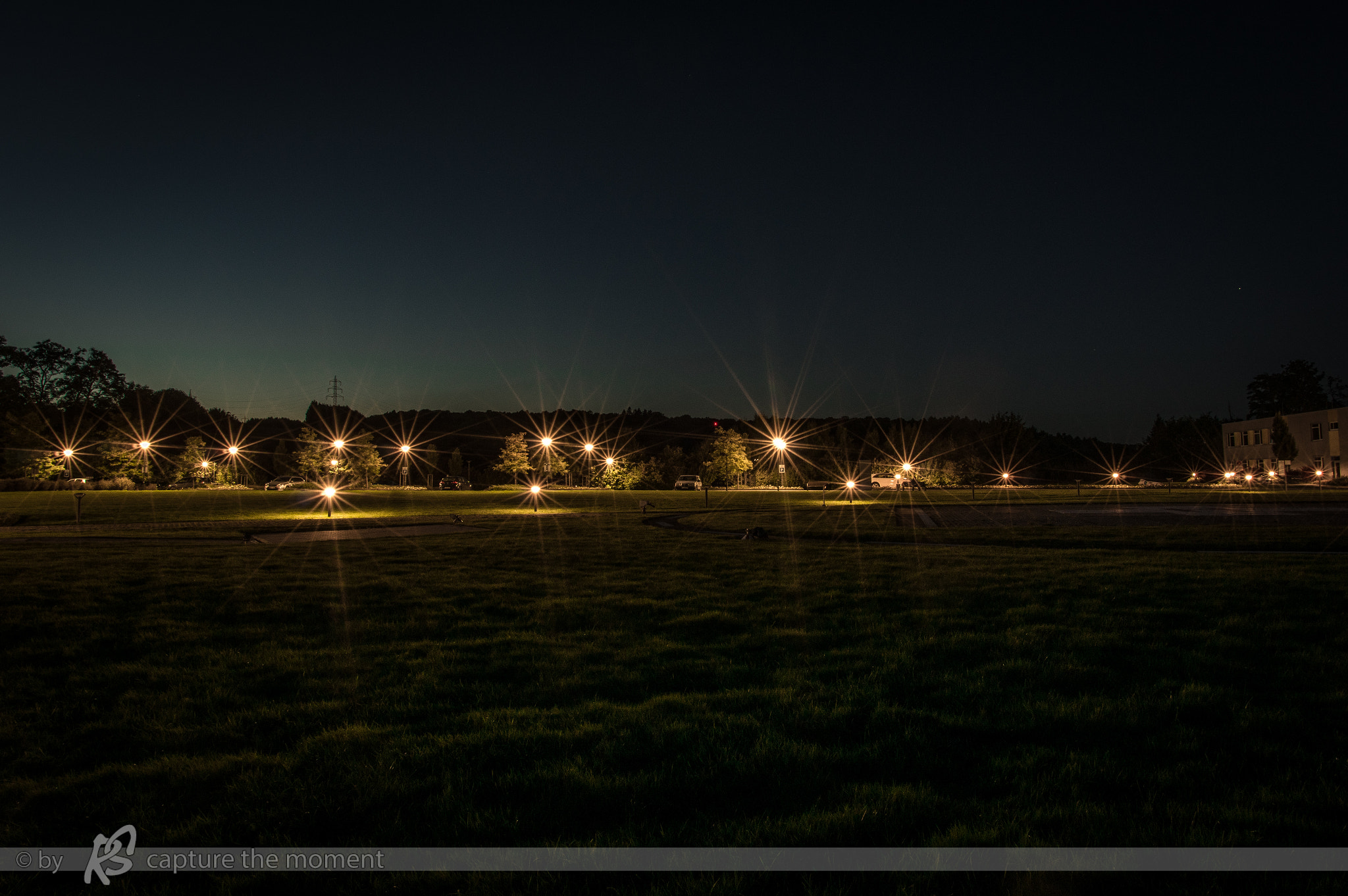 Pentax smc DA 15mm F4 ED AL Limited sample photo. Garden of a hospital with shiny lights in siegen photography