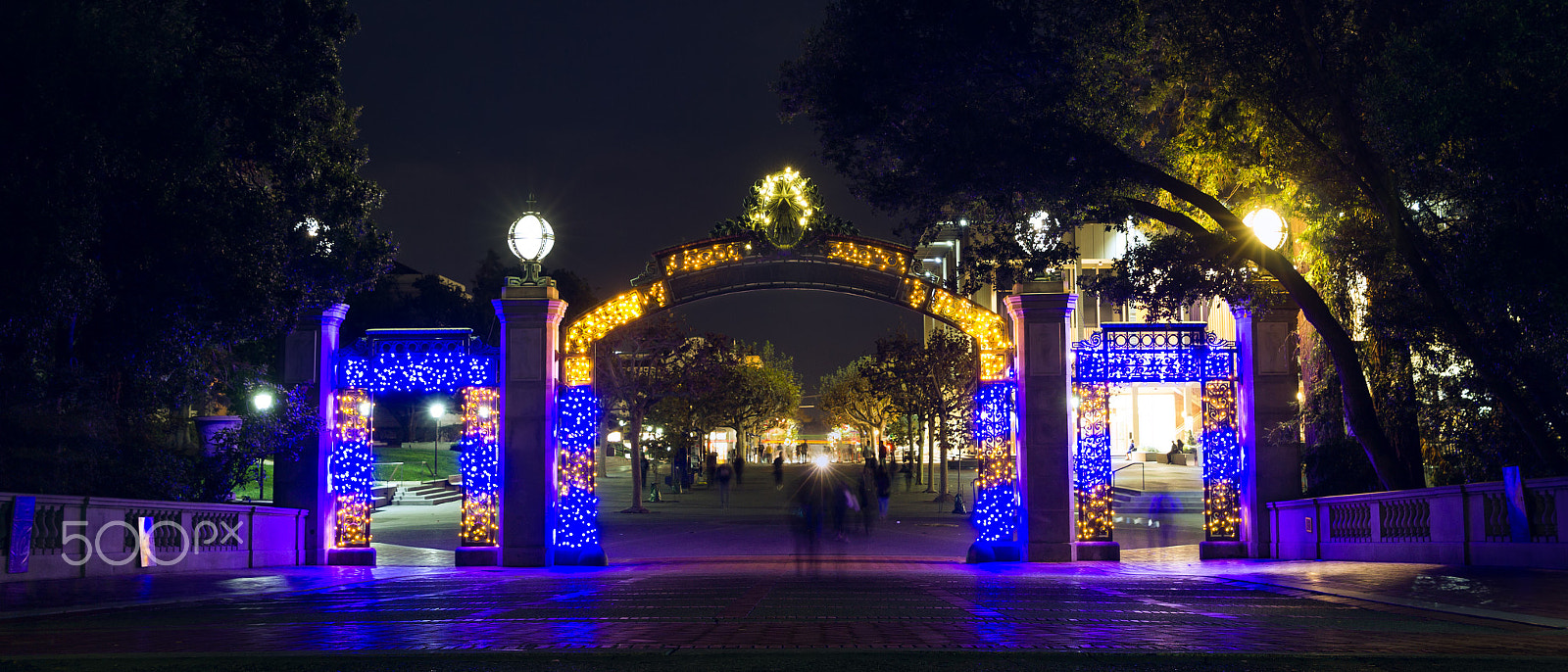 Canon EF 24-70mm F2.8L II USM sample photo. Sather gate at night photography
