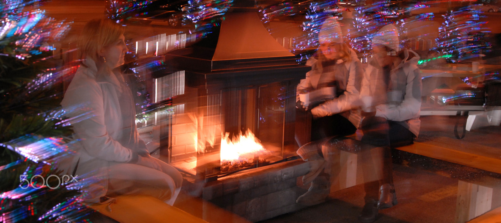 Nikon D200 sample photo. Gather by the fire photography