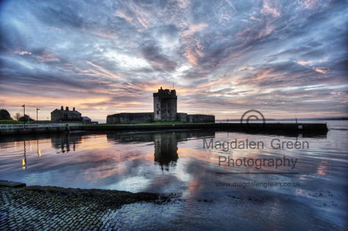 Nikon D700 + AF-S DX Zoom-Nikkor 18-55mm f/3.5-5.6G ED sample photo. Gorgeous glow  - broughty ferry castle  by dundee scotland photography
