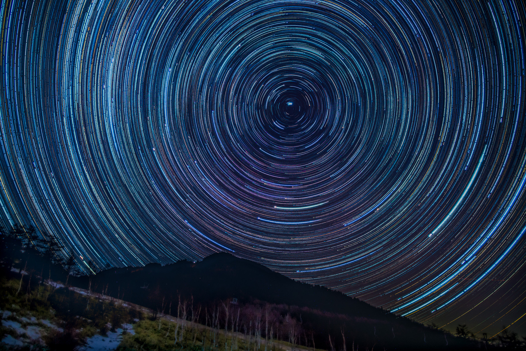 Canon EF 24mm F1.4L II USM sample photo. Star trail photography