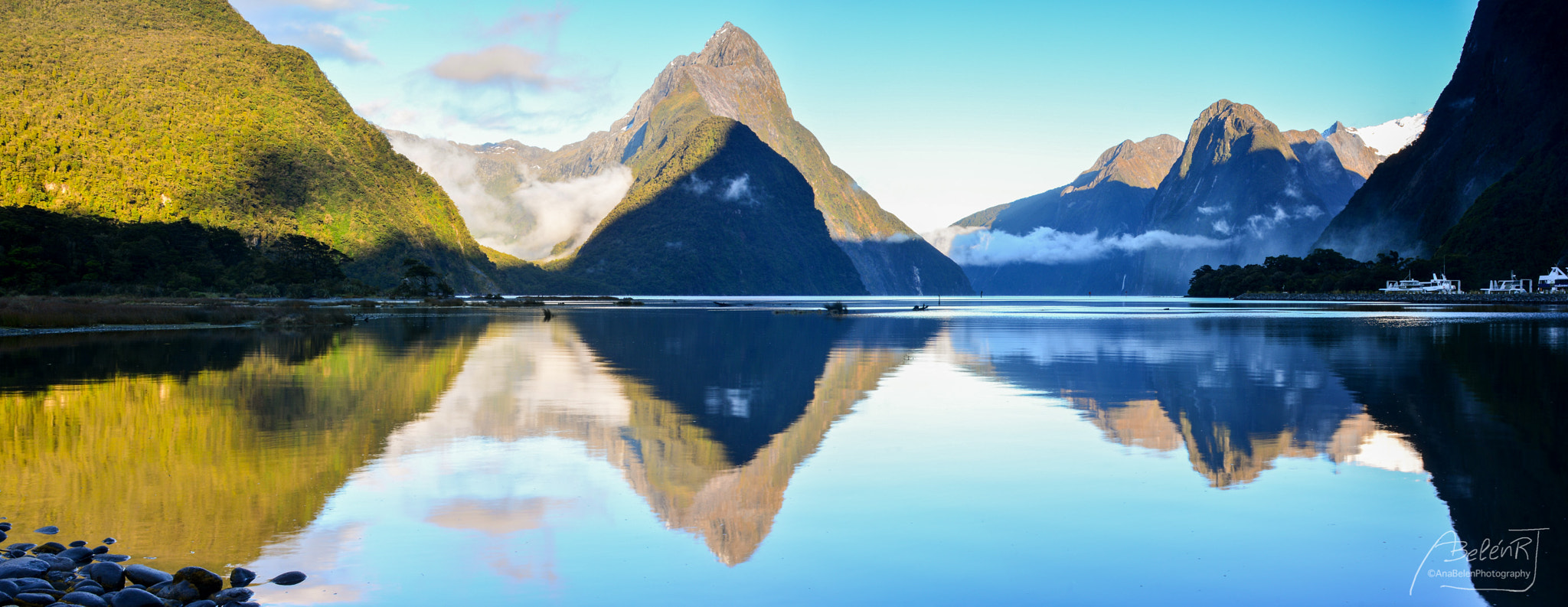 AF Zoom-Nikkor 28-200mm f/3.5-5.6D IF sample photo. The reflection of milford sound photography