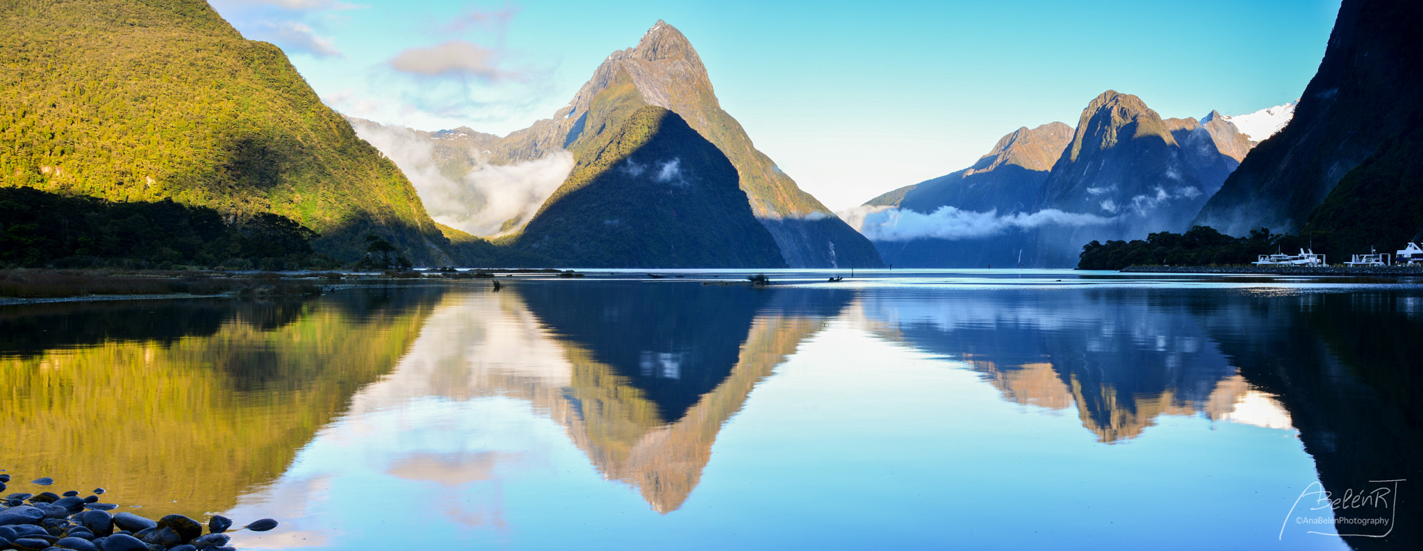 Nikon D7100 + AF Zoom-Nikkor 28-200mm f/3.5-5.6D IF sample photo. The reflection of milford sound photography