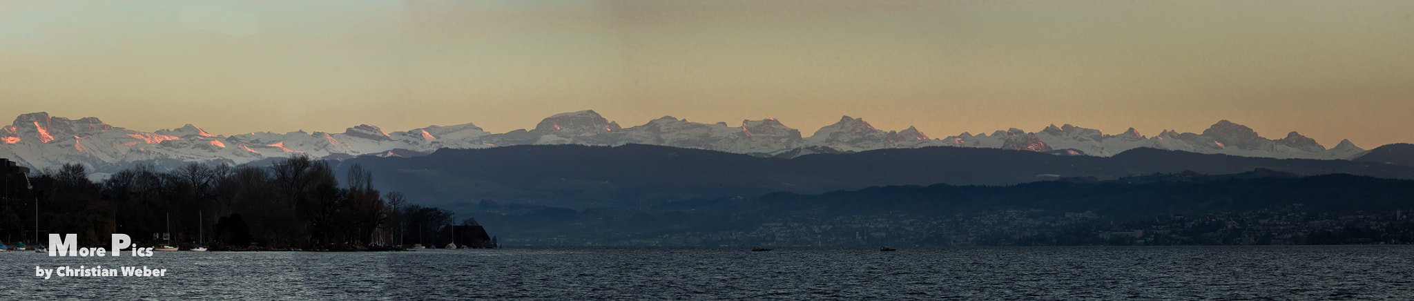 Sony SLT-A77 + Tamron 80-300mm F3.5-6.3 sample photo. Panorama @ lake zürich photography