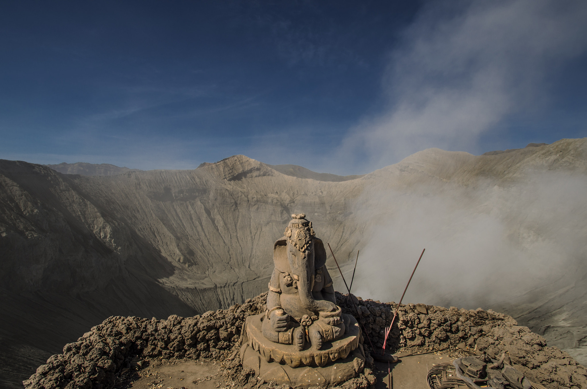 Pentax K-30 sample photo. Bromo volcano crater photography