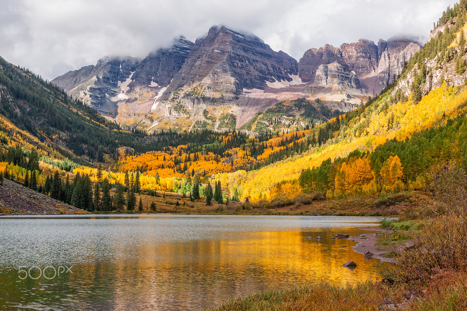 Canon EOS 50D + EF28-70mm f/2.8L USM sample photo. Maroon bells aspen colorado in fall photography