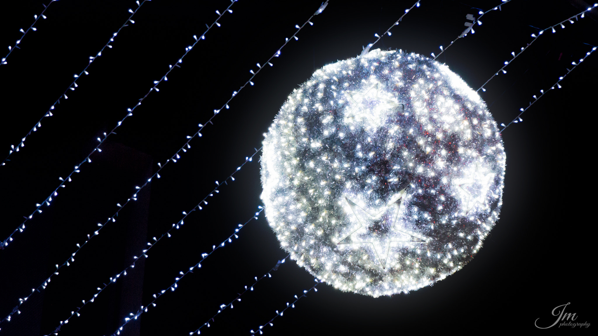 Sony Alpha QX1 sample photo. Christmas lights photography