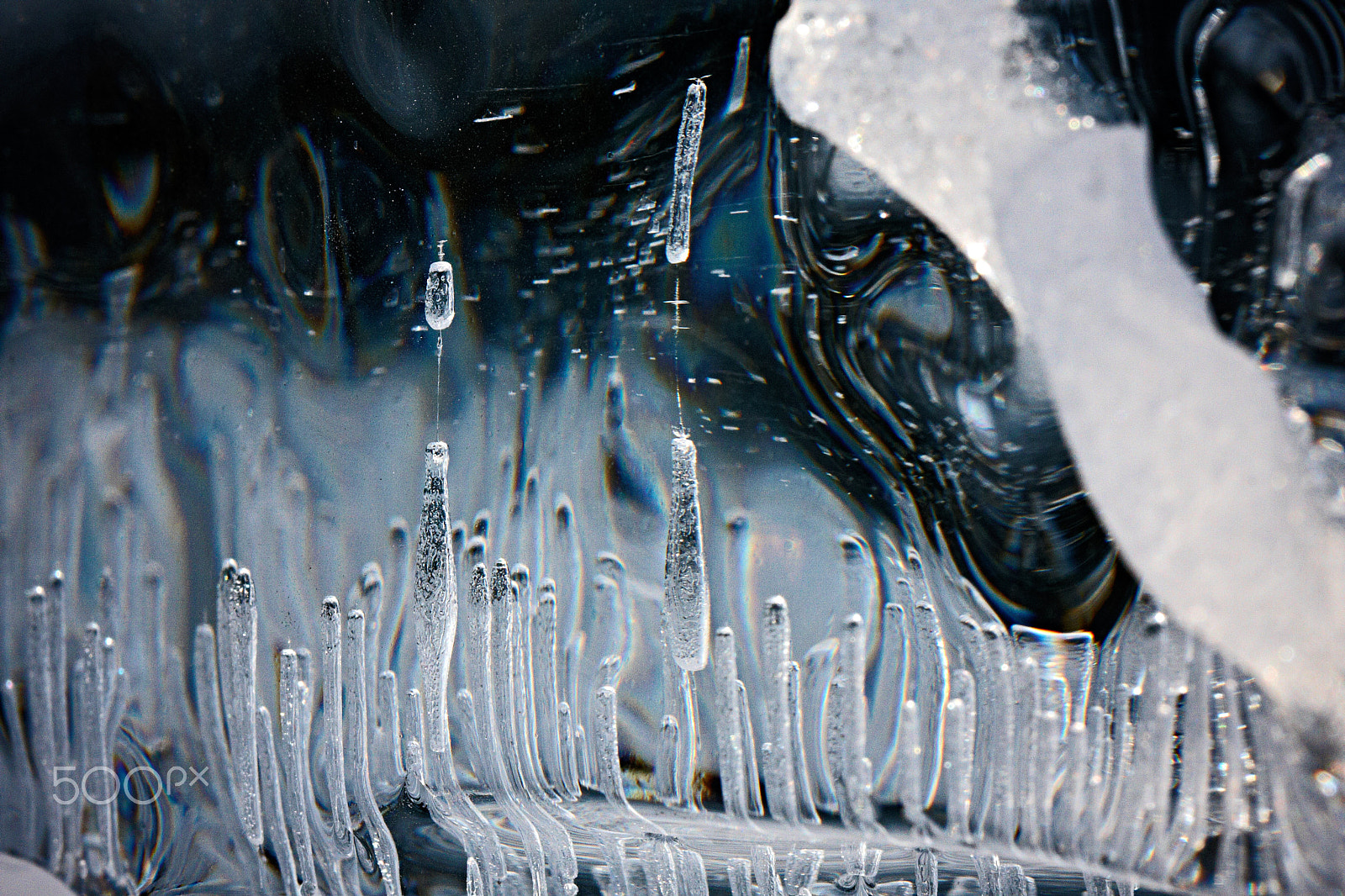 Canon EOS 40D + Canon EF 100mm F2.8 Macro USM sample photo. Baikal ice macro universe ( background ) / ЛЁД БАЙ photography