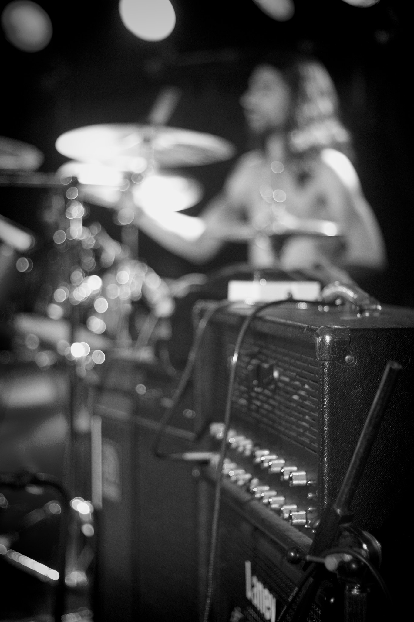 Canon EOS 30D + Canon EF 50mm F1.8 II sample photo. Drums and amps. photography