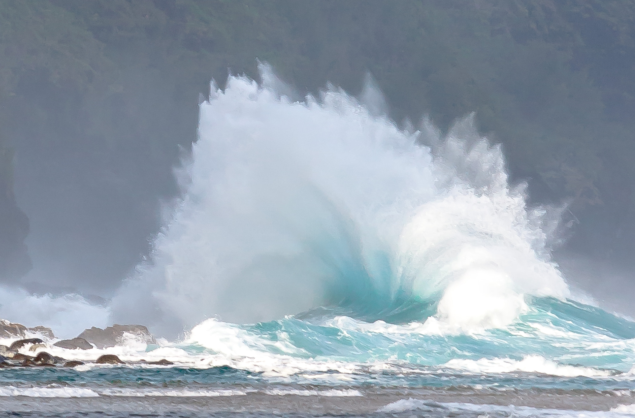 Canon EOS 30D + Canon EF 70-300mm F4-5.6 IS USM sample photo. Ocean explosion photography
