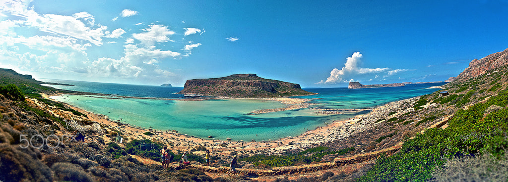 Canon EOS-1D + Canon EF 17-40mm F4L USM sample photo. Balos beach panorama photography