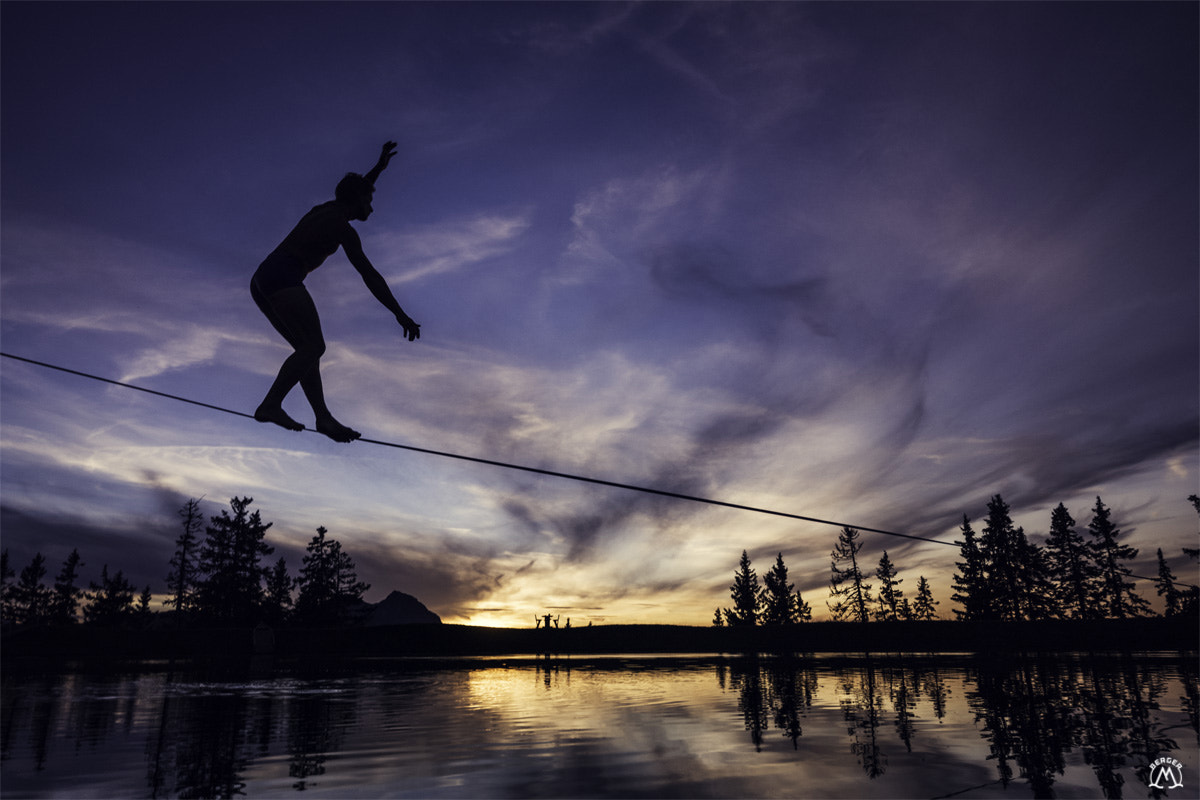 Leica S (TYP 006) + Vario-Elmar 30-90 sample photo. Slackline sunset photography