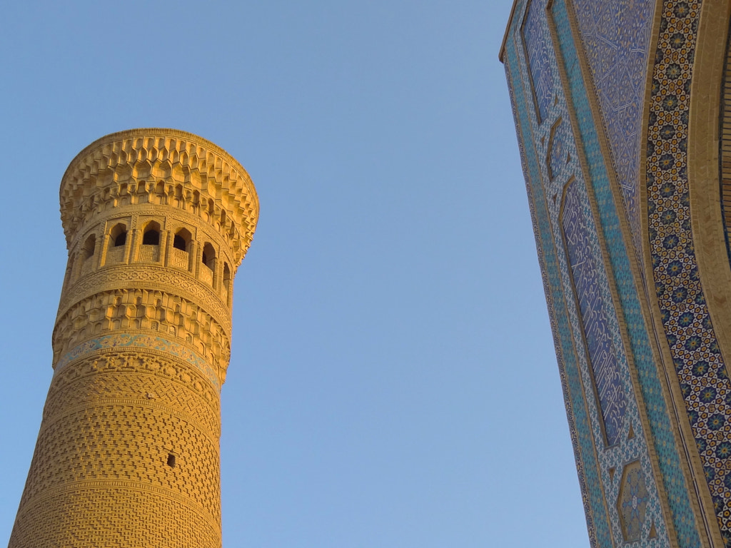 Kalon Minaret with Facade of Kalon Mosque - Old City - Bukhara - Uzbekistan by Adam Jones on 500px.com