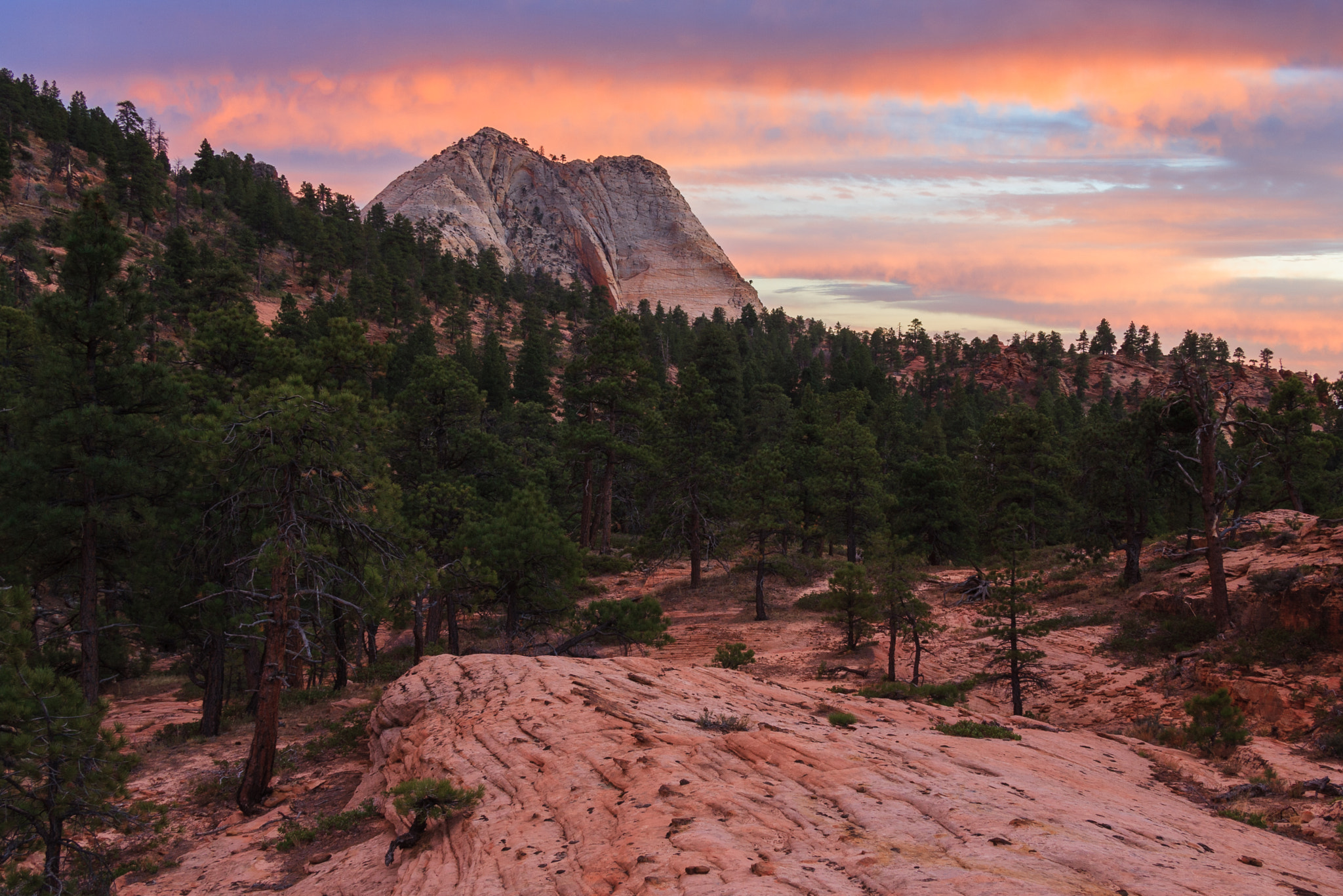 Canon EF 35-350mm F3.5-5.6L USM sample photo. Sunset above pine valley peak zion national park photography