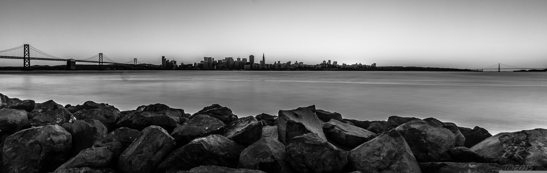 Sony SLT-A77 sample photo. San francisco pano b&w photography