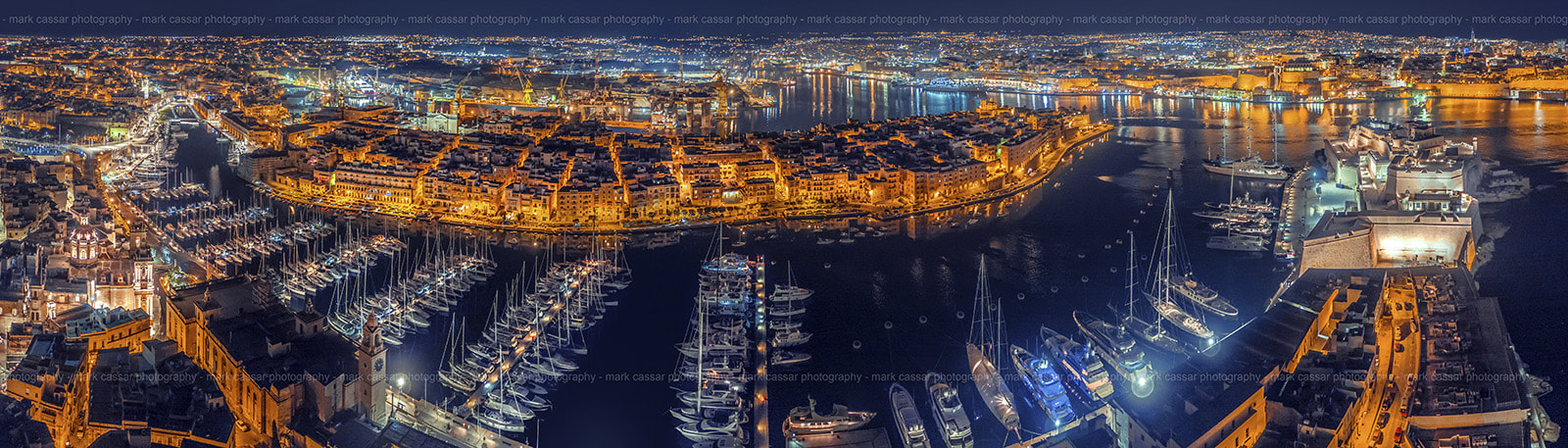 Nikon D7000 + Sigma 30mm F1.4 EX DC HSM sample photo. Birgu marina, 220-degree night. photography