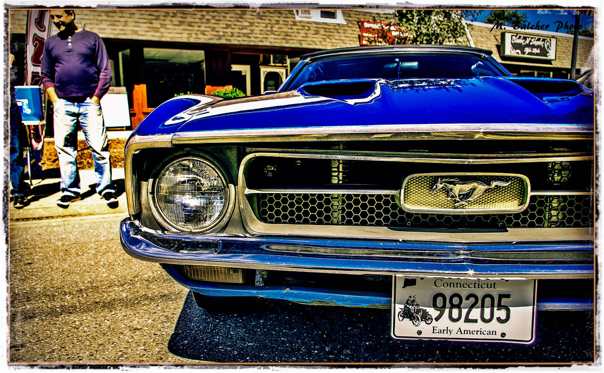 Pentax K-x sample photo. 1971 ford mustang car show photography