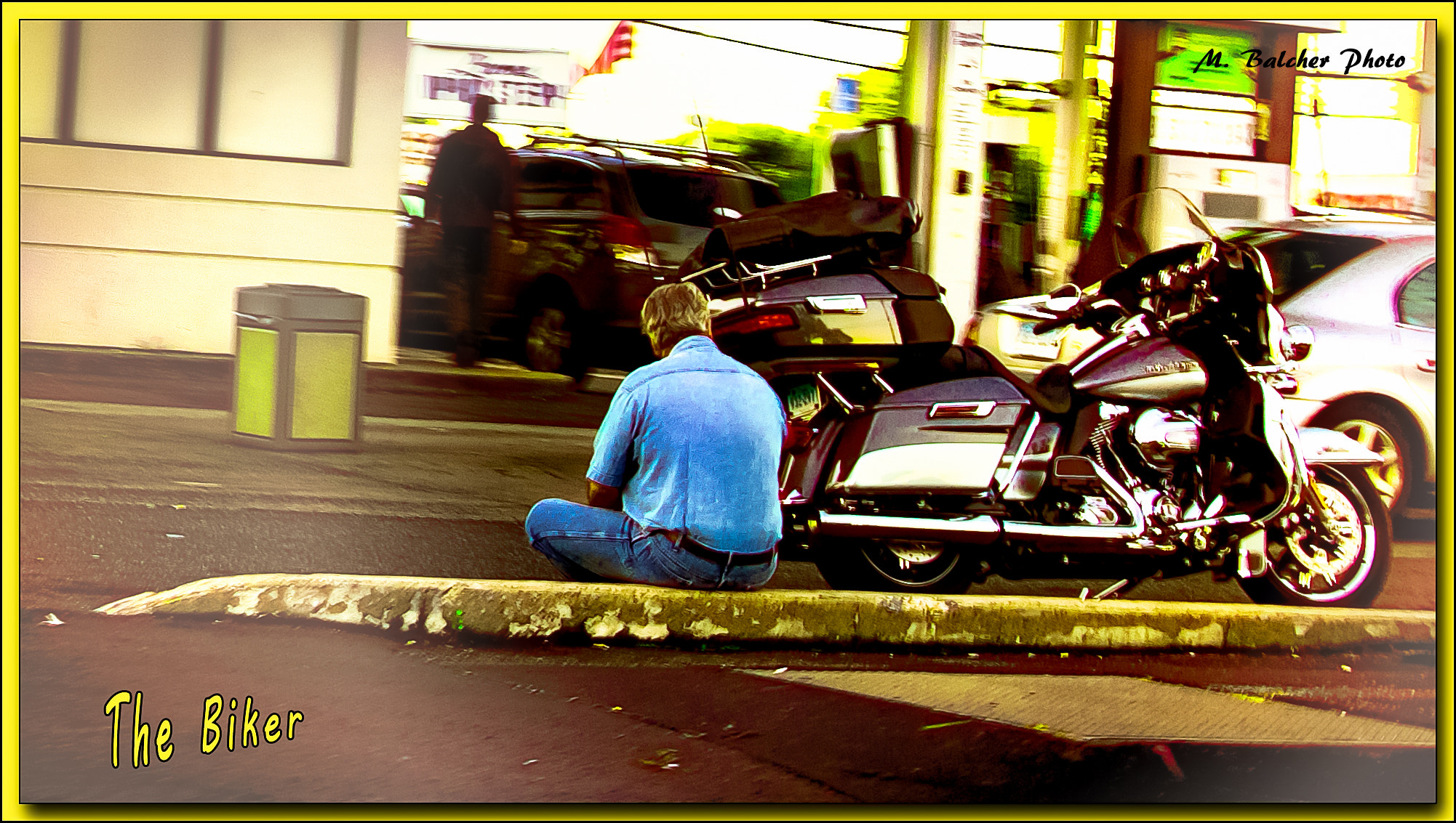 Pentax K-x sample photo. A guy and his bike. photography