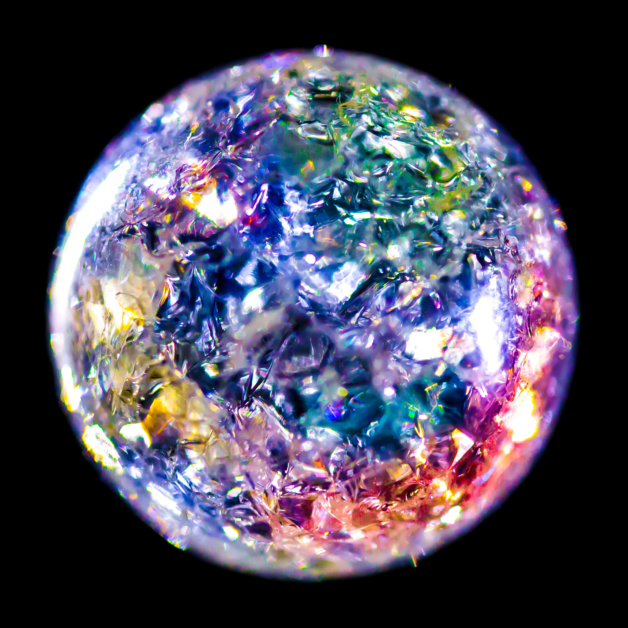 Tamron SP AF 90mm F2.8 Di Macro sample photo. Cracks glass marble photography